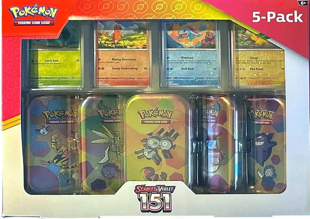 POKÉMON SCARLET & VIOLET 151 5 pack mini tins bundle