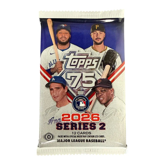 2026 TOPPS BASEBALL SERIES 2 pack- 12 cards